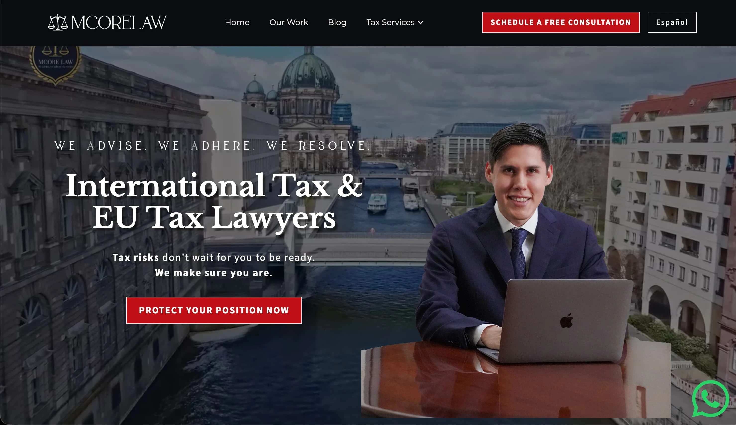 MCore Law: A web presence for an international tax firm by Óscar A. Montiel